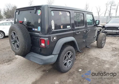 2020 Jeep Wrangler Unlimited Sport S 4X4 z USA, uszkodzony, nr VIN 1C4HJXDN2LW340055